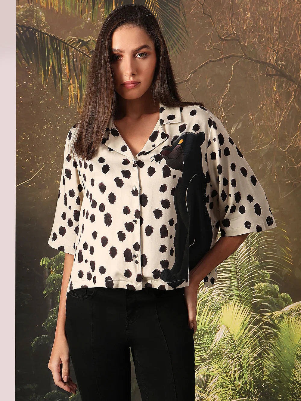 DISNEY OFF-WHITE PRINTED RESORT SHIRT