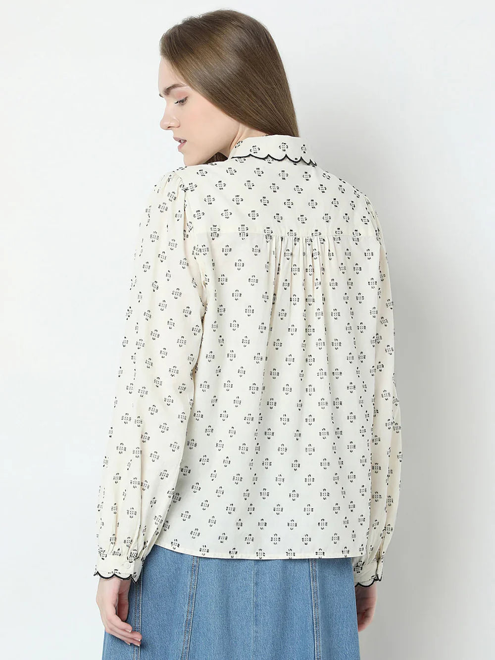 BEIGE PRINTED SHIRT