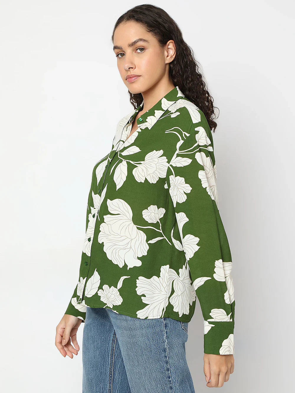 GREEN FLORAL SHIRT