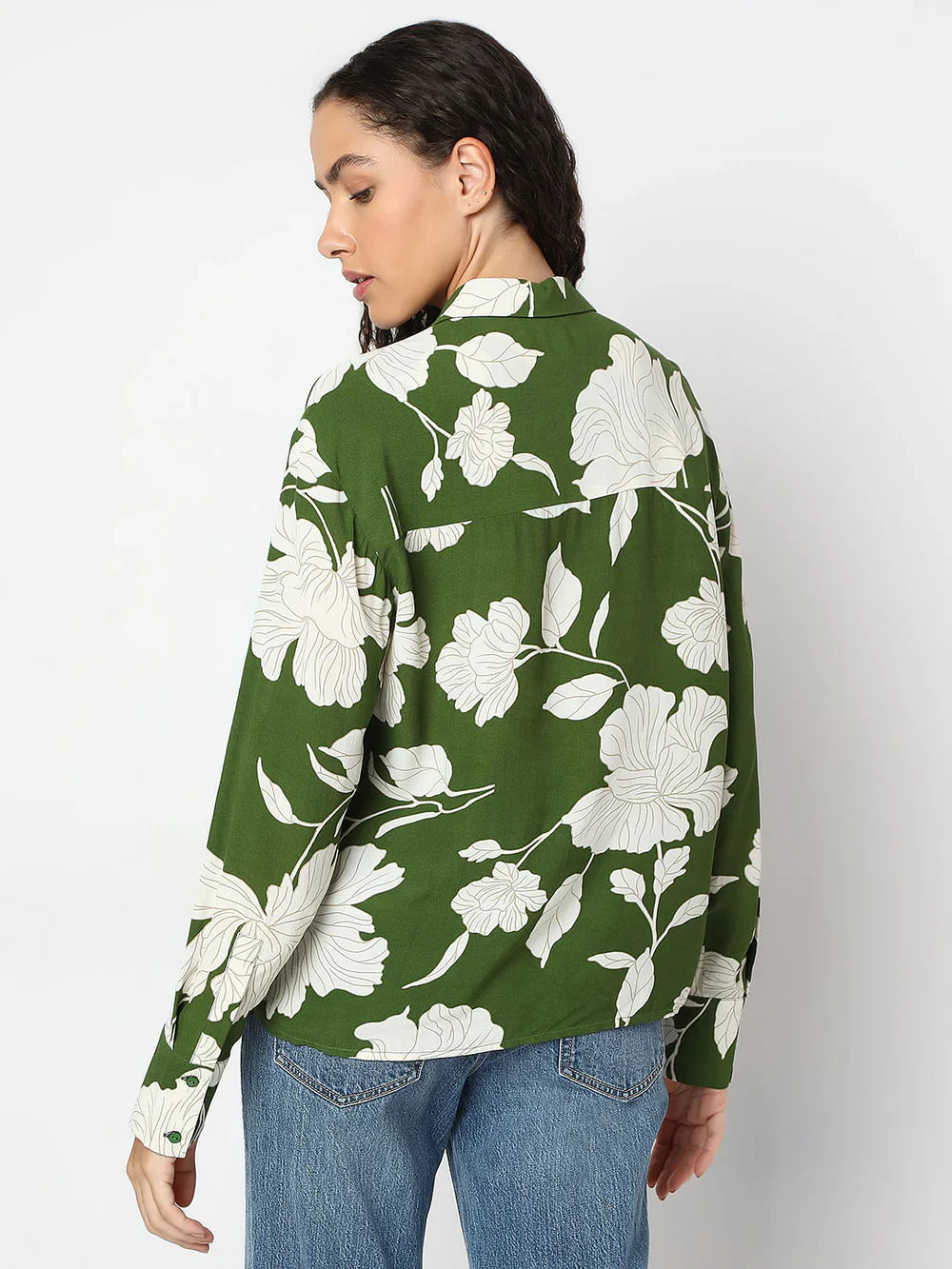 GREEN FLORAL SHIRT