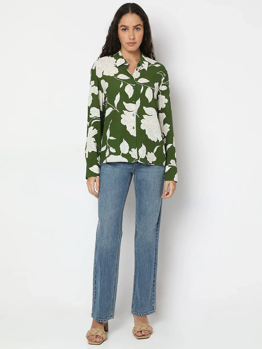 GREEN FLORAL SHIRT