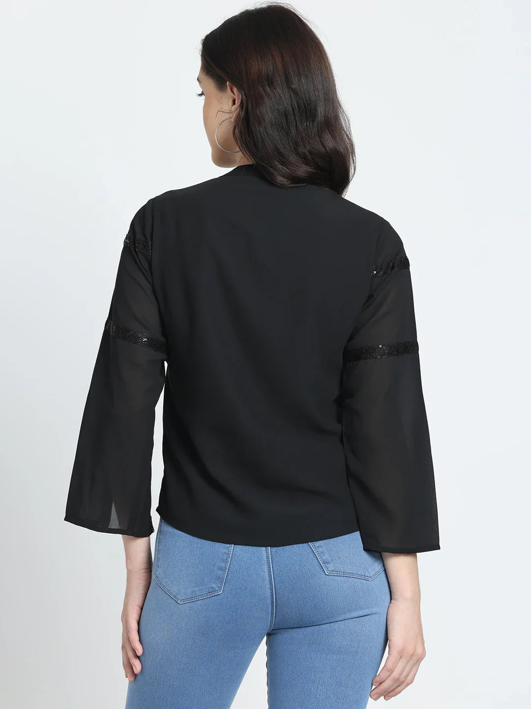 Black button down party shirt