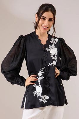 garland formal crepe shirt