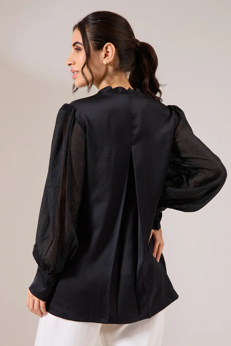 garland formal crepe shirt