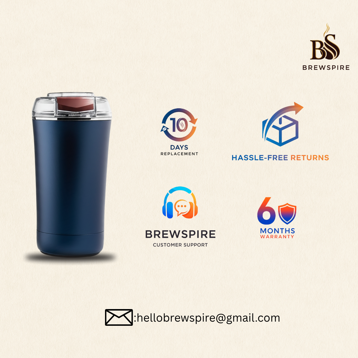 Brewspire Coffee & spice grinder