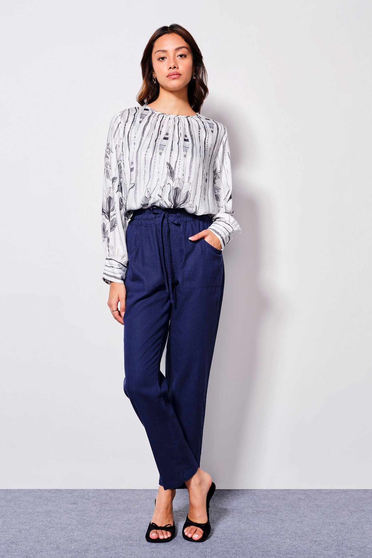 Floral Whimsy Viscose Blend Top