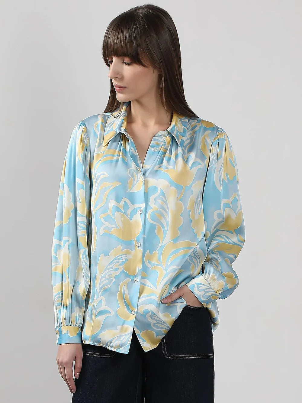 BLUE PRINTED SHIRT