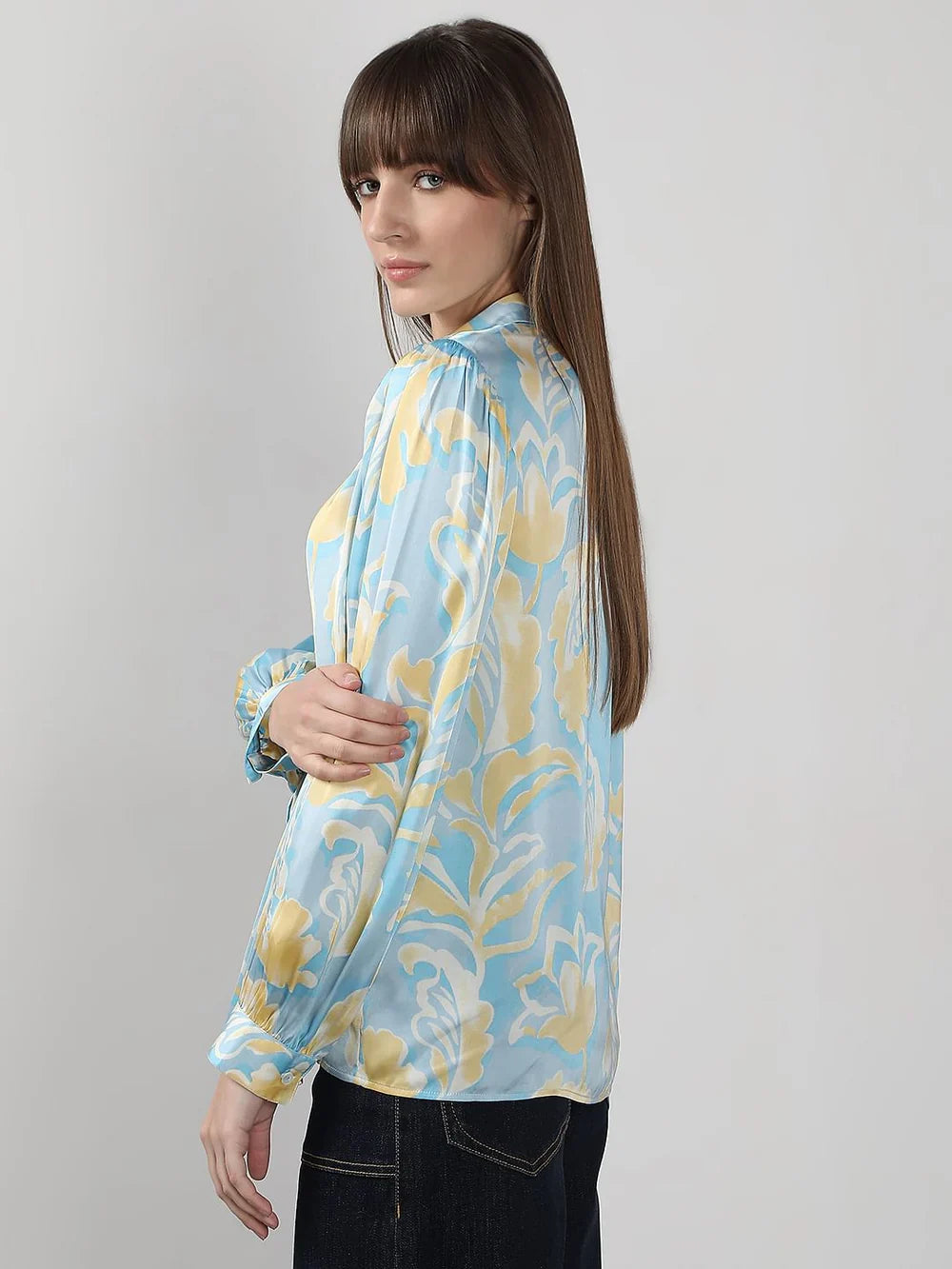 BLUE PRINTED SHIRT