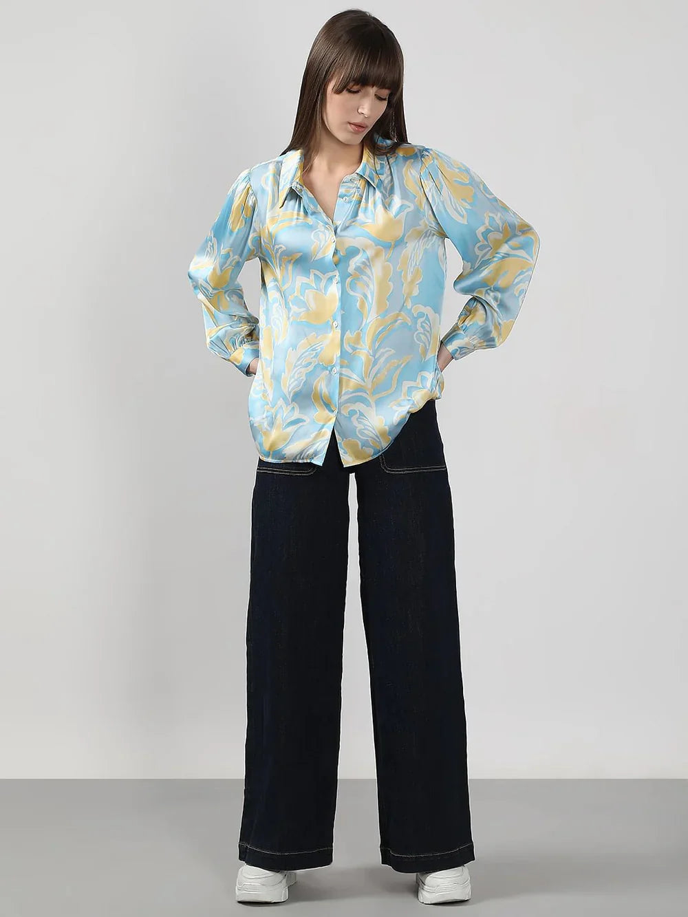 BLUE PRINTED SHIRT