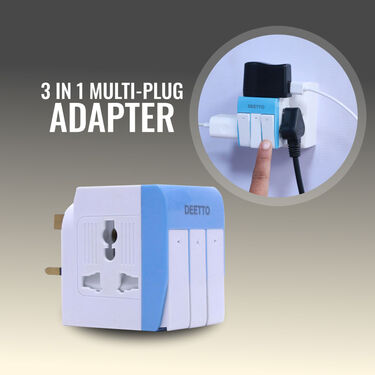 Buy 1 Get 2 Free 3 Pin Multi Plug with Individual Switch (CDC8)