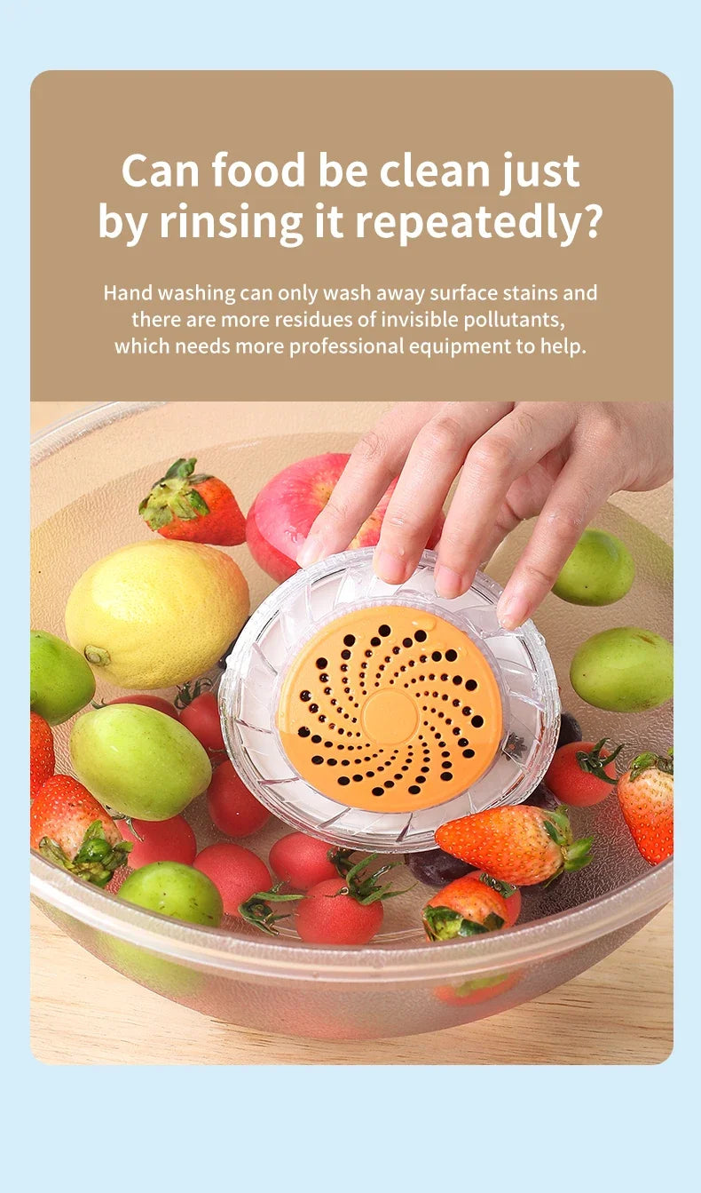 Buy 1 Get 1 Free Automatic Portable Fruit & Vegetable Washer